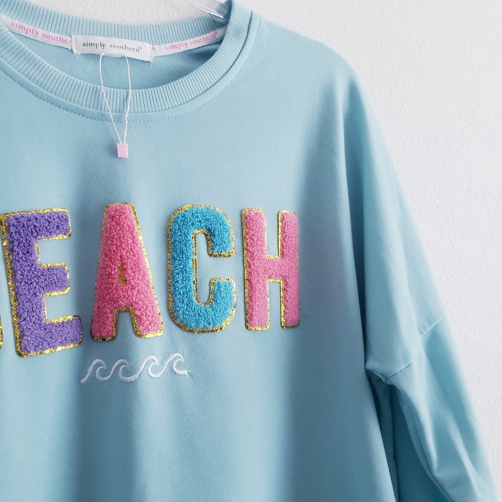 Simply Southern BEACH Long Sleeve NEW Sweater - Picture 3 of 7